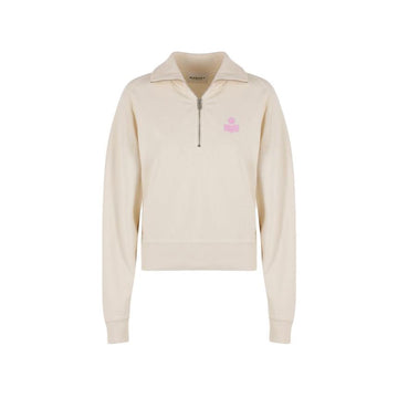 ISABEL MARANT ハーフジップスウェットシャツ エクリュピンク 26SS 152303345 [P]