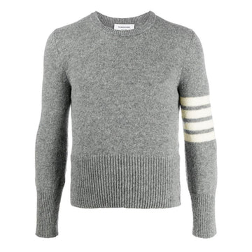 THOM BROWNE クルーネックプルオーバーウールニットグレーMKA317A01085055 151784302 [P]