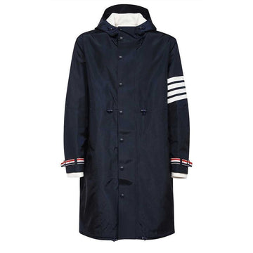 THOM BROWNE Leicht asymmetrisches Hoodie-Langjacke Navy 151784300 [P]