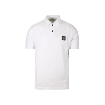 STONE ISLAND Logo Patch Slim Fit Poloshirt Weiß 152303649 [P]