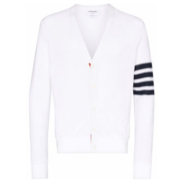 Thom Browne Diagonal Lace Stitch Cardigan White MJT306A 07897 100 151784285 [P]