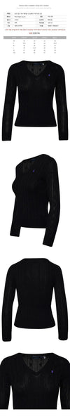 Polo Ralph Lauren Pony Embroidered Cable Knit Black 151499984 [P]