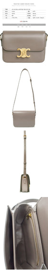 Celine Triope Thin Shoulder Bag Pebble 188423 BF4 10BL 151631091 [P]