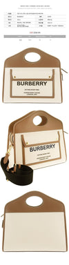 Burberry Logo Pocket Small Tote Bag Melt Brown 151784750 [P]