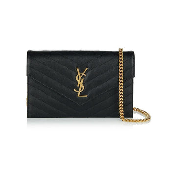 SAINT LAURENT モノグラムマトラッセチェーンバッグブラック26SS 151631105 [P]