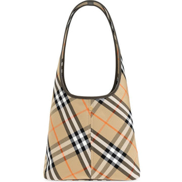 BURBERRY 25SS チェック ジャカード スモール ショルダーバッグ サンド 8094678 151198547 [P]