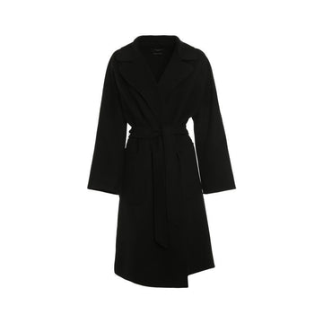 MAXMARA ROVO ベルト付きウールコート ブラック 50160329 013 151008594 [P]