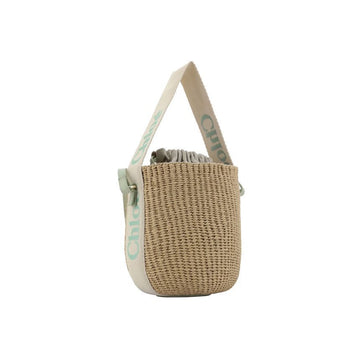 Chloe Woody Small Bucket Crossbody Bag Beige Mint Green 38A 151631157 [P]