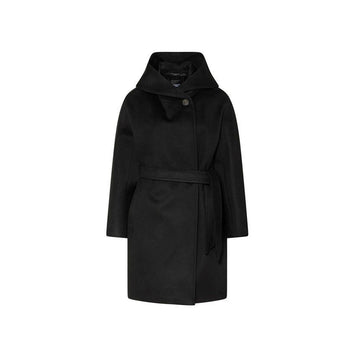 MaxMara Belted Wool Coat Black 50161923 013 151008582 [P]