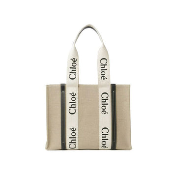 CHLOE ウディ ミディアム トートバッグ ネーチュラル 91J 151631150 [P]