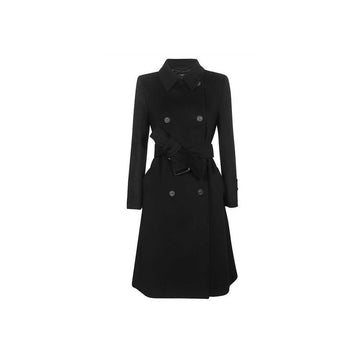 MaxMara Belted Double Breasted Coat Black 50160623 013 151008567 [P]