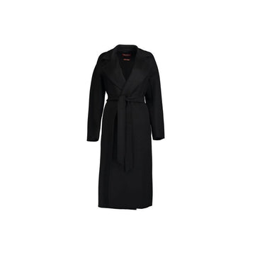MaxMara Belted Wool Coat Black 2360110137 007 151008540 [P]