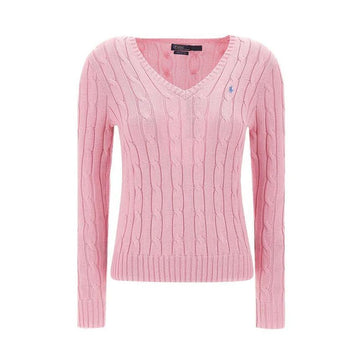 POLO RALPH LAUREN Kabelstrickpullover mit Pony-Stickerei in Pink 211891641 004 151499991 [P]