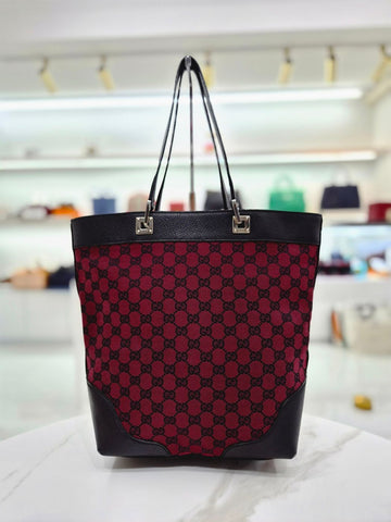 Gucci Jacquard Burgundy Medium Bucket Tote and Shoulder Bag 272377 159253815 [P]