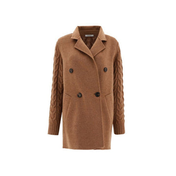 MaxMara SATRAPO Sleeve Knit Coat Brown 13160229 003 151008467 [P]