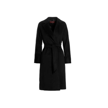 MaxMara Belted Wool Coat Black 60161923 013 151008524 [P]