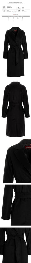 MAXMARA ベルテッドウールコート ブラック 60161923 013 151008524 [P]