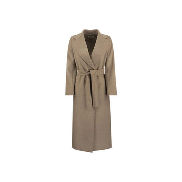 MaxMara Belted Long Wool Coat Charcoal Melange 90160923 094 151008451 [P]