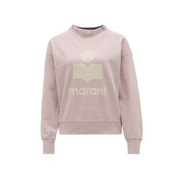 Isabel Marant 26SS MOBY Velvet Logo Sweatshirt Light Pink Ecru SW0003FA C3M07E LKEC 151009024 [P]