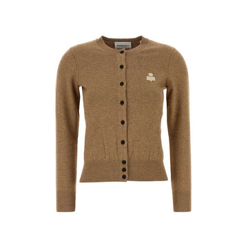 ISABEL MARANT 26SS MONA kleine Logo Strickjacke Kamel 50CM 151009022 [P]