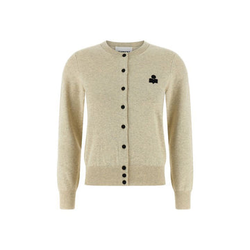 ISABEL MARANT 26SS MONA kleine Logo Strickjacke hellgrau CA0115FA C1L17E 02LY 151009018 [P]
