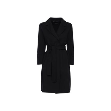MaxMara ARONA Belted Wool Coat Black 90160129 013 151008438 [P]