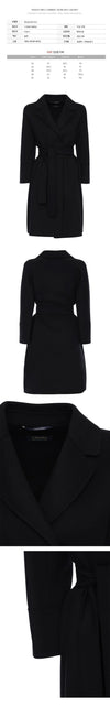 MAXMARA ARONA ベルト付きウールコート ブラック 90160129 013 151008438 [P]
