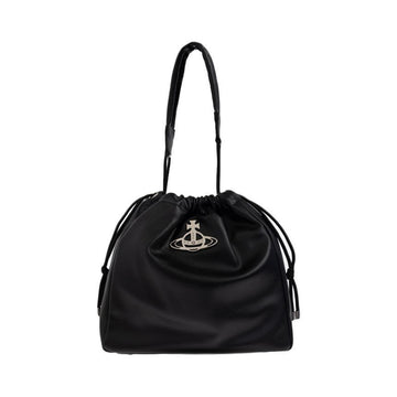 VIVIENNE WESTWOOD 26SS HILARY ORB Logo Bucket Bag Schwarz 4302002RU S000D N403 150834950 [P]