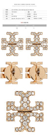 Tory Burch 26SS Kira Pave Stud Earring Gold Crystal 158535 783 151008813 [P]