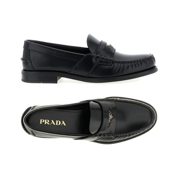 Prada Triangle Logo Brushed Penny Loafer Black 1D820N 055 F0002 151008870 [P]