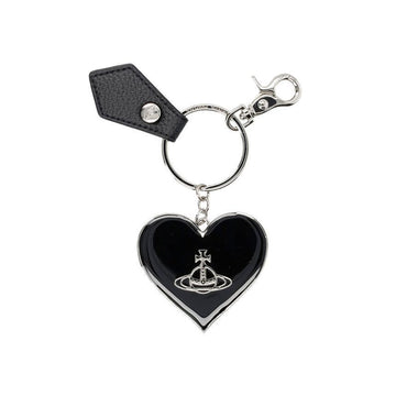 Vivienne Westwood 26SS ORB Logo Mirror Heart Keyring Black 8203011WU OM0014 N403 150834926 [P]