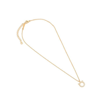 Salvatore Ferragamo 26SS Crystal Gancini Large Necklace Gold 76-0132 0696656 151008956 [P]