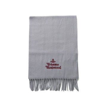 Vivienne Westwood 25FW ORB Logo Embroidered Scarf Light Gray 81030007 W00Q7 P403 150834919 [P]