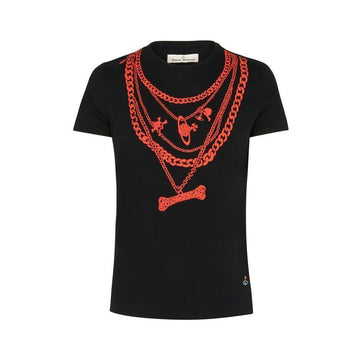 Vivienne Westwood 25FW Chain Peru T-Shirt Black 3G01003V J001M N401 150834910 [P]