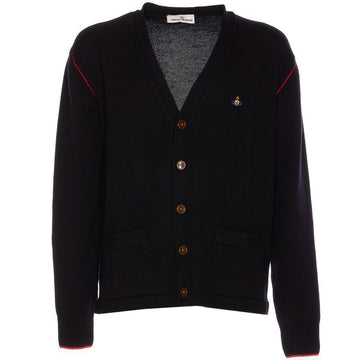 VIVIENNE WESTWOOD 25FW ALEX メリノウール Vネックカーディガン ブラック 27010014 Y0018 N401 150834907 [P]