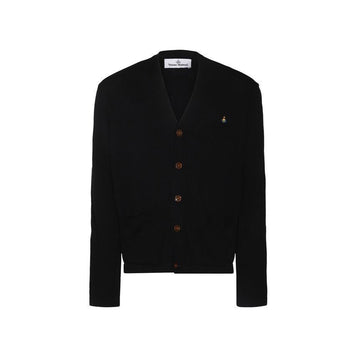 VIVIENNE WESTWOOD 25FW ORB Logo Stickerei ALEX Cardigan Schwarz 27010014 Y0021 N401 150834892 [P]