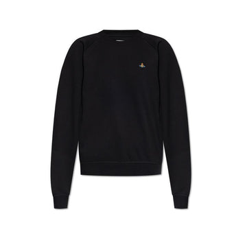 Vivienne Westwood 25FW Women ORB Logo Embroidered Sweatshirt Black 3I010014 J006O N401 150834886 [P]
