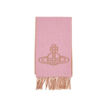 Vivienne Westwood 25FW ORB Logo Single Two-Tone Muffler Pink 81030006 W00ZH G402 150834882 [P]