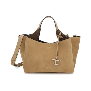 Tods Micro Suede Tote Shoulder Bag Beige 26SS 4L20 150622469 [P]