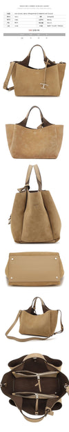 Tods Micro Suede Tote Shoulder Bag Beige 26SS 4L20 150622469 [P]