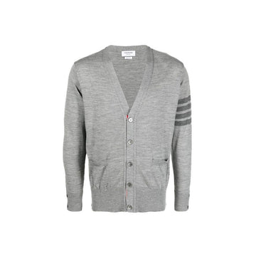 Thom Browne Diagonal Striped Classic Wool Cardigan Light Gray MKC002B Y1014 055 150635557 [P]