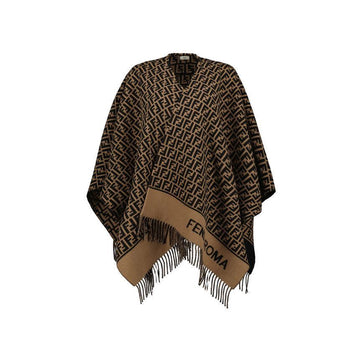 Fendi 25FW FF Cashmere Cape Brown FXX723 AQCW F0QE1 150552684 [P]