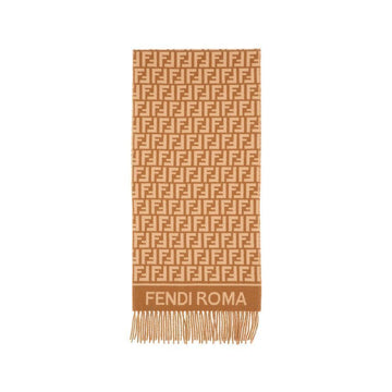 FENDI 25FW FFジャカードカシミヤマフラー ブラウン FXT113 AQCW F0QB8 150552683 [P]