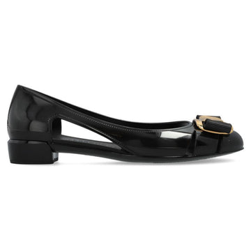 Salvatore Ferragamo 26SS NARA Jelly Flat Shoes Black 0785441 150622422 [P]