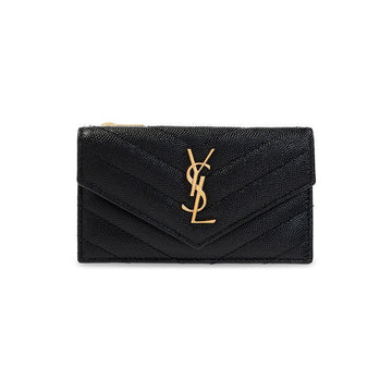 Saint Laurent Monogram Flap Card Wallet Black 26SS 150552824 [P]