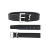 Saint Laurent Monogram Silver Logo Grain Belt Black 634440 DTI0E 1000 150552807 [P]