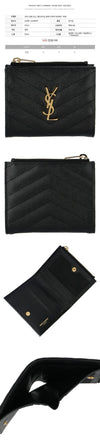 Saint Laurent 26SS Gold Monogram Bifold Wallet Black 575879 BOW01 1000 150552793 [P]