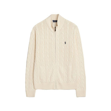 Polo Ralph Lauren 25FW Pony Embroidered Logo Zip-Up Cardigan Cream 710899975 005 150392015 [P]