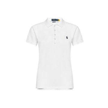 Polo Ralph Lauren Pony Logo Embroidered Slim Fit Polo Shirt White 211870245 001 150392043 [P]