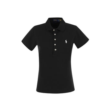 POLO RALPH LAUREN Pony-Logo Bestickte Slim-Fit Polo T-Shirt Schwarz 211870245 005 150392035 [P]